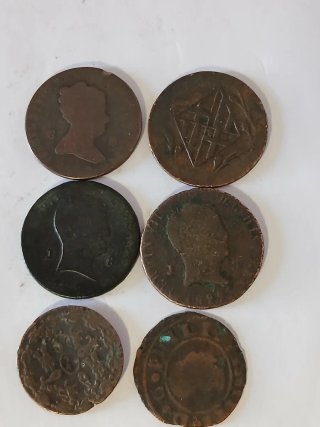 Lote 33 monedas antiguas de cobre