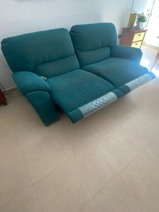 Divano relax 3 posti verde 2 motori
