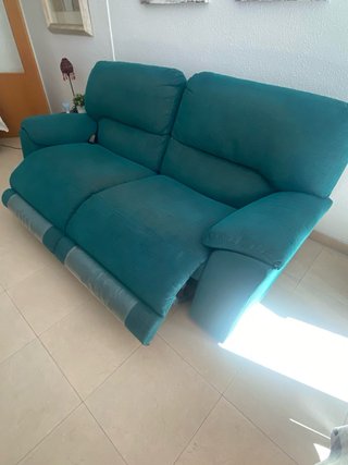 Divano relax 3 posti verde 2 motori