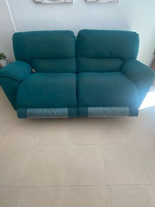 Divano relax 3 posti verde 2 motori