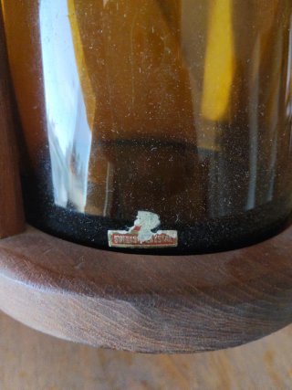 Hucha Nórdica Antigua Madera y Cristal