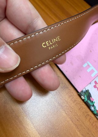 Cinturón Celine Hebilla Dorada Marrón