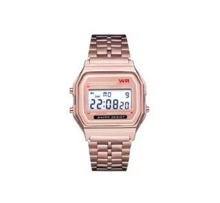 Ausla Reloj de Pulsera Digital Vintage, 30M Resistente Al Agua, Impermeable Acero Inoxidable dorado, NUEVO