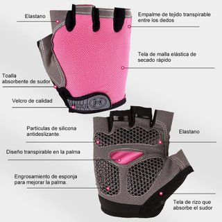 Guantes Deportivos Mujer y Hombre B09YPZ2BVV Guantes de Fitness y Ciclismo Diseño Medio Dedo y Transpirable TALLA M, rosa, NUEVO