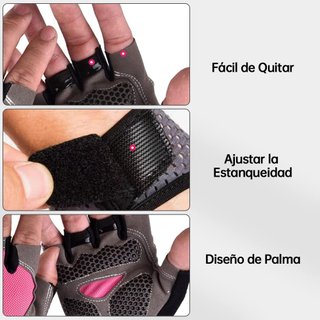 Guantes Deportivos Mujer y Hombre B09YPZ2BVV Guantes de Fitness y Ciclismo Diseño Medio Dedo y Transpirable TALLA L , rosa, NUEVO