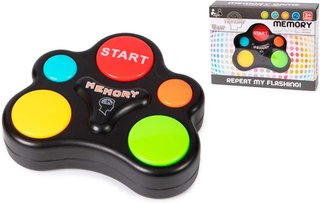 Juego Memory Ref-899 Juego de Memoria con Luces y Sonidos, memorizar secuencias de Colores, Juego de Mesa, interacción, Habilidad, Funciona con Pilas, 10 x 8,5 x 2,5 cm
