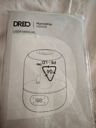 Humidificador Dreo HM306 Negro/Transparente. 3L