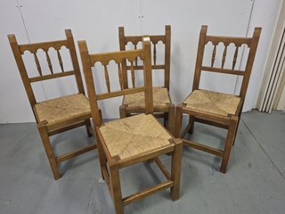Pack de 2 sillas robustas de madera diseño rustico