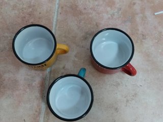 Tazas pequeñas de cerámica (3 unidades)