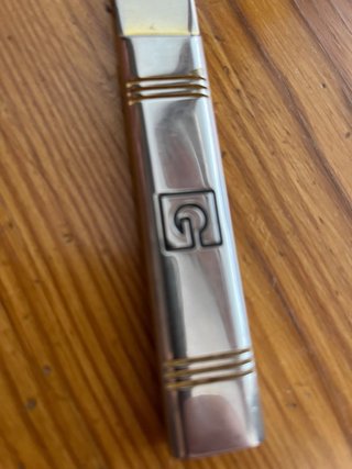 Tagliacarte in metallo con logo