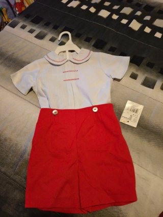 Conjunto niño camisa y pantalón corto talla 1 año