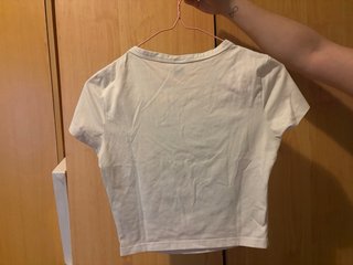 Camiseta blanca estampada collage
