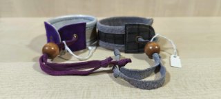2 Braccialetti Donna Argento e Viola
