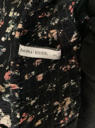 Mono corto floral negro