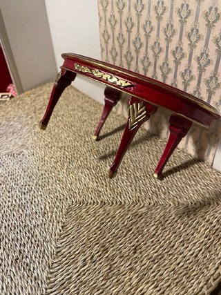 Tavolino ovale 4 gambe per casa delle bambole