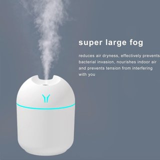 Humidificador SR5Z425 250ml Blanco de Niebla fría Difusor de aromaterapia de Escritorio USB con luz Nocturna para oficinas ,silencioso