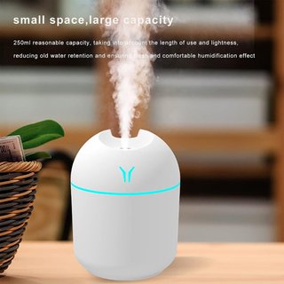 Humidificador SR5Z425 250ml Blanco de Niebla fría Difusor de aromaterapia de Escritorio USB con luz Nocturna para oficinas ,silencioso