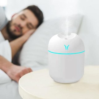 Humidificador SR5Z425 250ml Blanco de Niebla fría Difusor de aromaterapia de Escritorio USB con luz Nocturna para oficinas ,silencioso