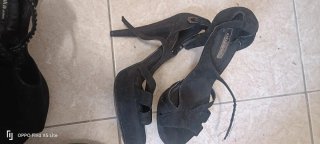 3 Pares Zapatos Tacón Negro y Verde