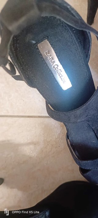 3 Pares Zapatos Tacón Negro y Verde