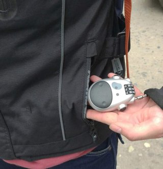 Candado Antirobo de Seguridad para maletas,Vaca , Cochecitos de Bebé, Carritos de la Compra, Sin Llave,CH-35 (negros y plata) Nuevo