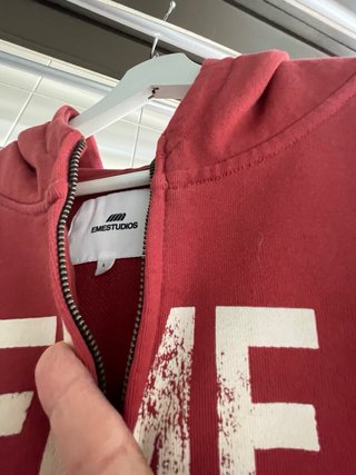 Chaqueta con capucha EME STUDIOS Roja Talla L