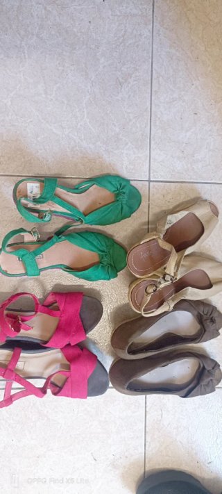 4 Pares de Zapatos de cuña
