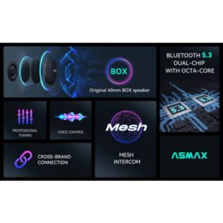 ASMAX F1 Intercomunicador Moto Bluetooth