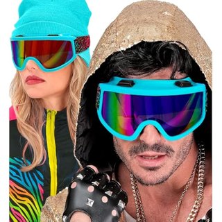 Widmann Milano Gafas esqui / snowboard 80´s W WIDMANN MILANO Party Fashion - Gafas de esquí/snowboard, accesorio para disfraces de carnaval de los años 80, fiesta temática après-ski