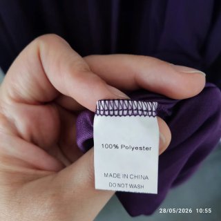 Abito elegante QQ Fashion viola taglia XXL