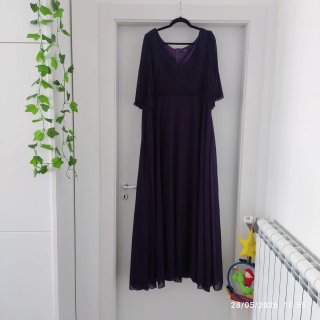Abito elegante QQ Fashion viola taglia XXL