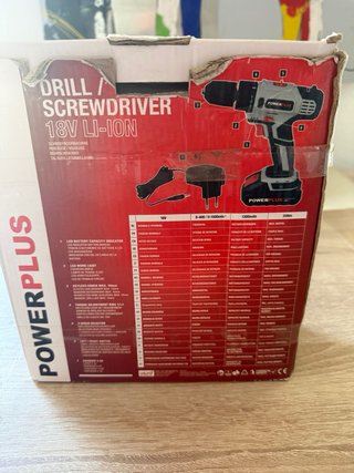 Taladro Atornillador Powerplus 18V