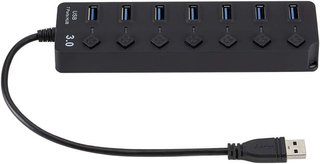 Regleta USB 3.0 ,7 Puertos DE-XP1132B Adaptador SuperSpeed 5Gbps de Transferencia , ENVIO 24H