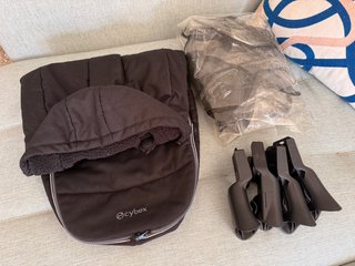 Cybex Priam negro-rose, Capazo + Portabebé