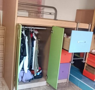 Cama 90 infantil con armario y cajonera.NEGOCIABLE