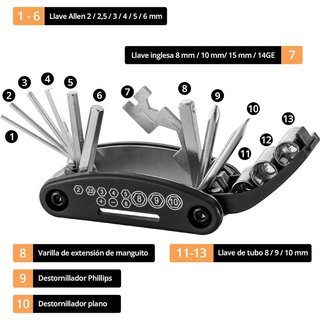Herramienta reparacion Bicicleta Patinete ROCKBROS Multiherramienta Plegable Portátil Nuevo , ENVIO 24H