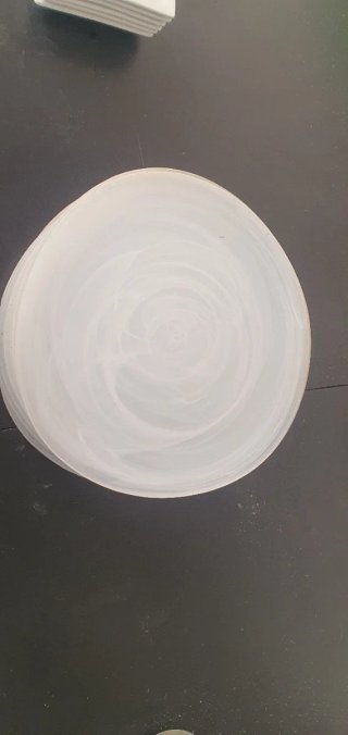 6 platos grandes de cristal