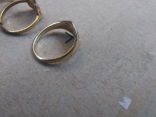 Lote anillos tipo sello oro 18k