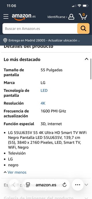 TV LG 55 LED 4K UHD