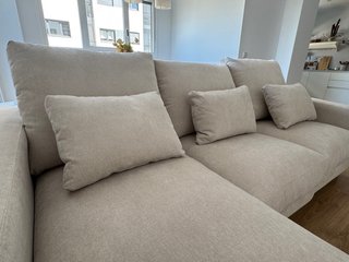 Sofá modular beige 3 plazas