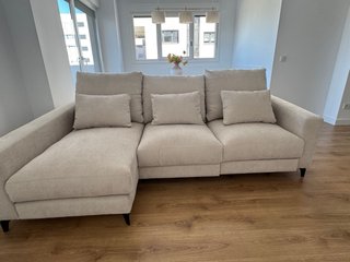 Sofá modular beige 3 plazas