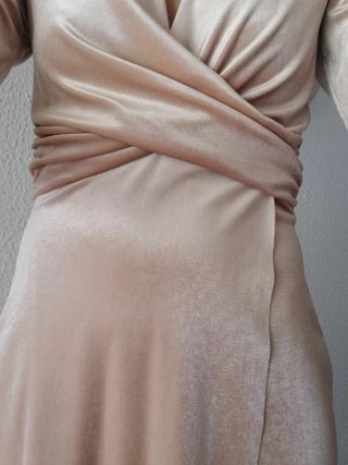 Vestido Zara Rosa terciopelo Talla M