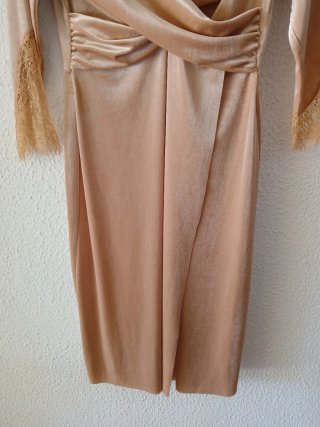 Vestido Zara Rosa terciopelo Talla M