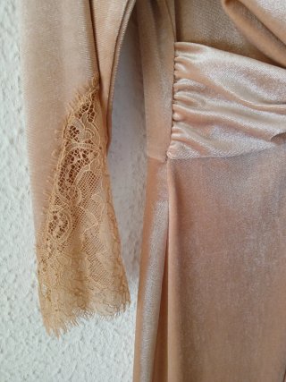Vestido Zara Rosa terciopelo Talla M