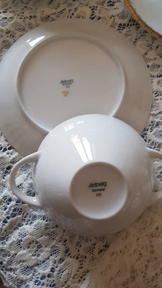 Tazza consommé con piatto oro anni '50