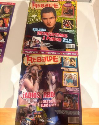Revistas RBD rebelde. Vienen con póster