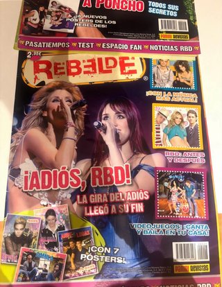 Revistas RBD rebelde. Vienen con póster