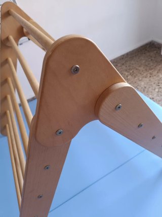 Triángulo de escalada plegable con tobogán