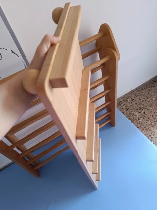 Triángulo de escalada plegable con tobogán