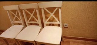 3 Sillas Rosertorp Ikea Blancas a recoger eCórdoba
